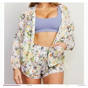 Stori 4 Rise‎ Rain Jacket Runway Sample In Bloom 2018 Zip Pockets Activewear NWT